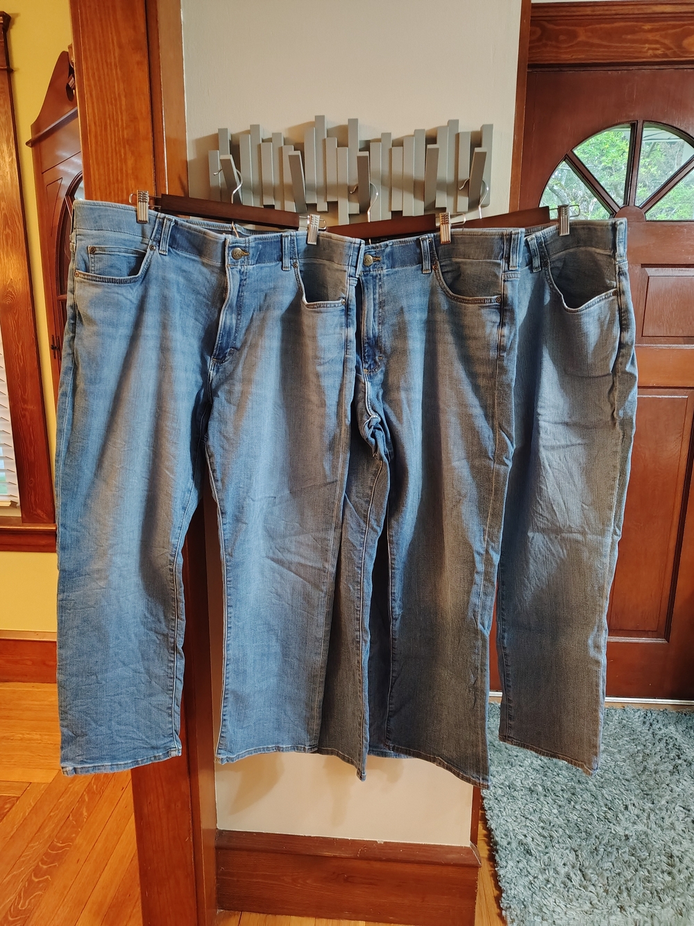 Trio Of Lee Men's Faded Blue Straight Jeans